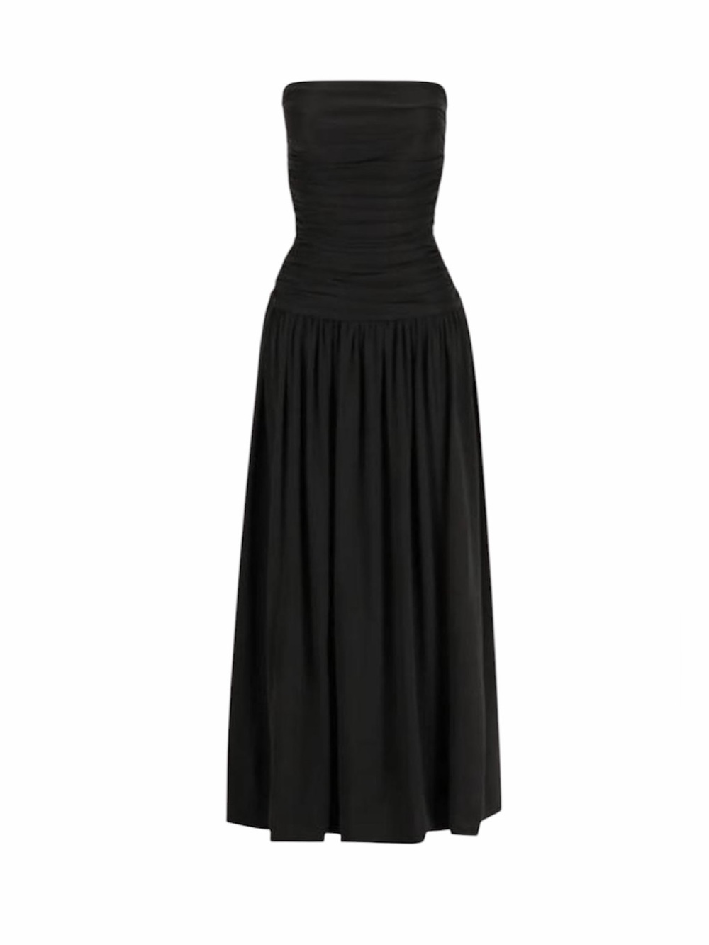 $226 DISSH Black Catania Linen Strapless Midi Dress, Size US 4 - Picture 5 of 8